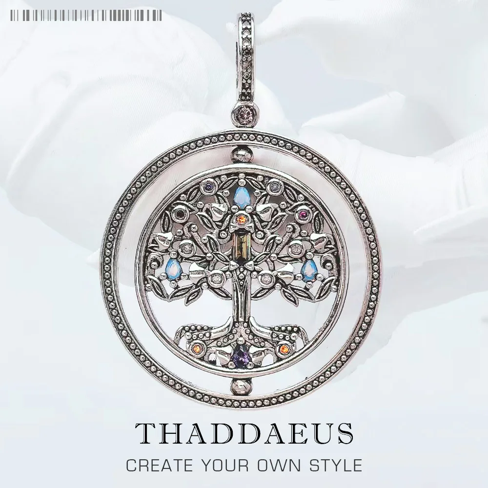 

Кулон с вращающимся деревом жизни фирменные Изящные Ювелирные изделия Европейский Серебро 925 пробы персональный счастливый подарок для же...