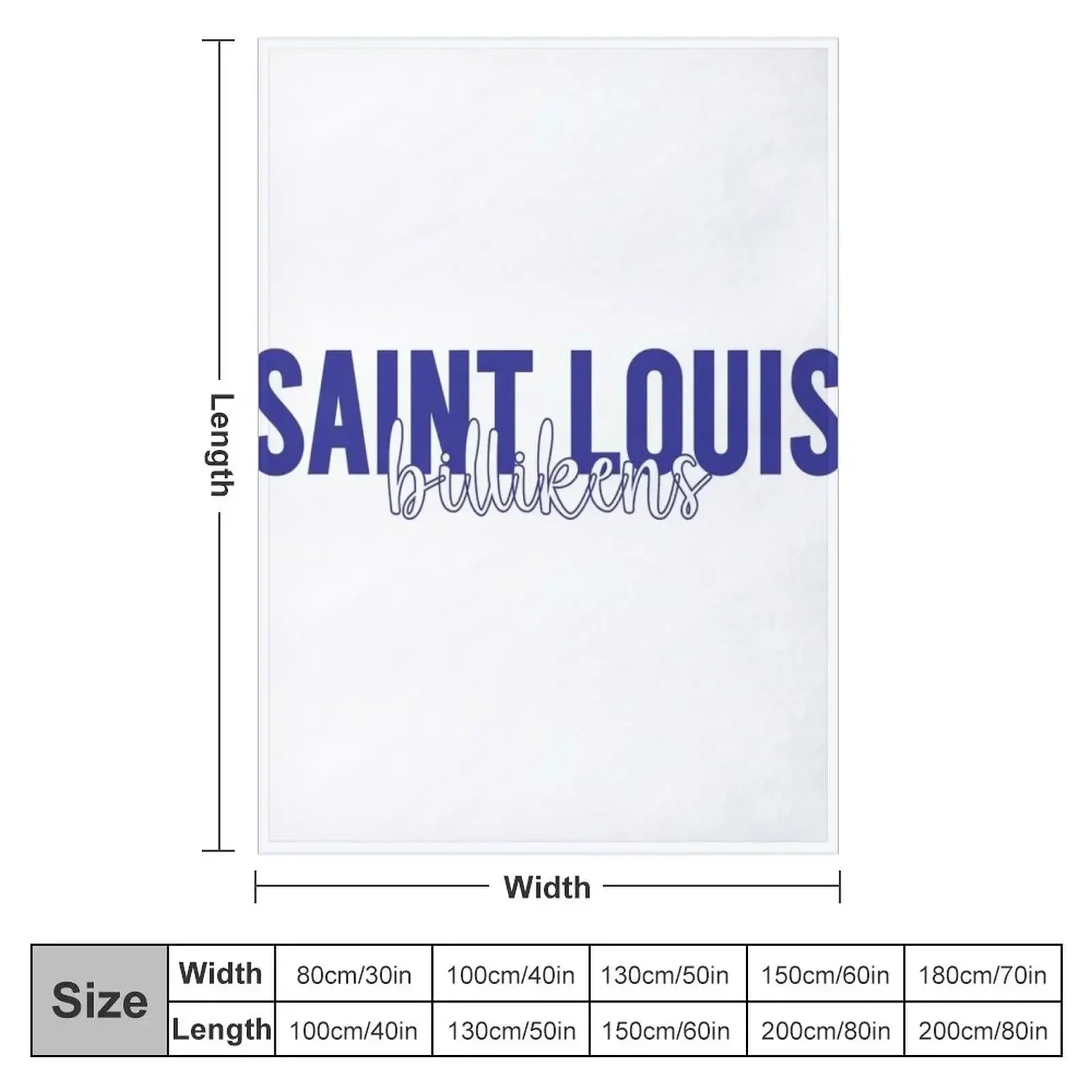 saint louis university billikens Throw Blanket couch cozy soft plush fuzzy picnic outdoor blanket