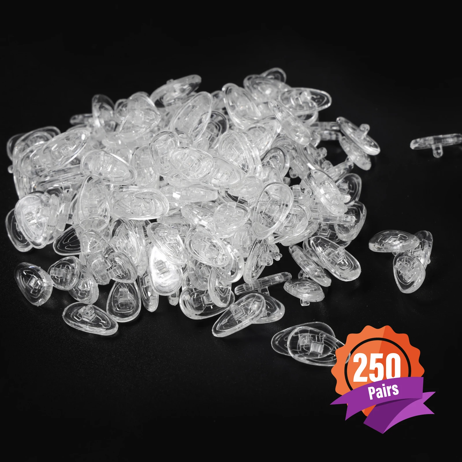 500 Pcs Eyeglasses Nose pad Silicone Material Push in and Screw in By Dhoptical
