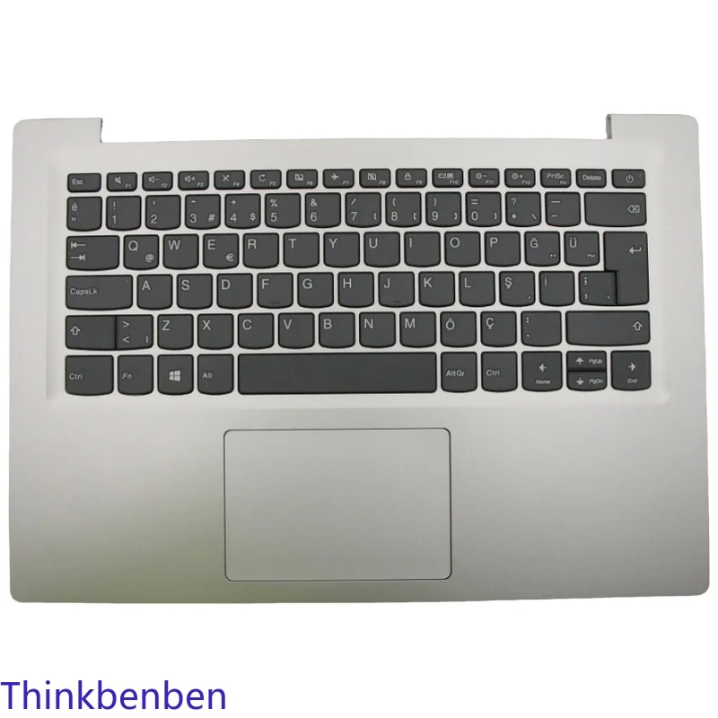 TR Turkish Mineral Gray Keyboard Upper Case Palmrest Shell Cover For Lenovo Ideapad S130 14 130s 14IGM 120s 14IAP 5CB0R61444