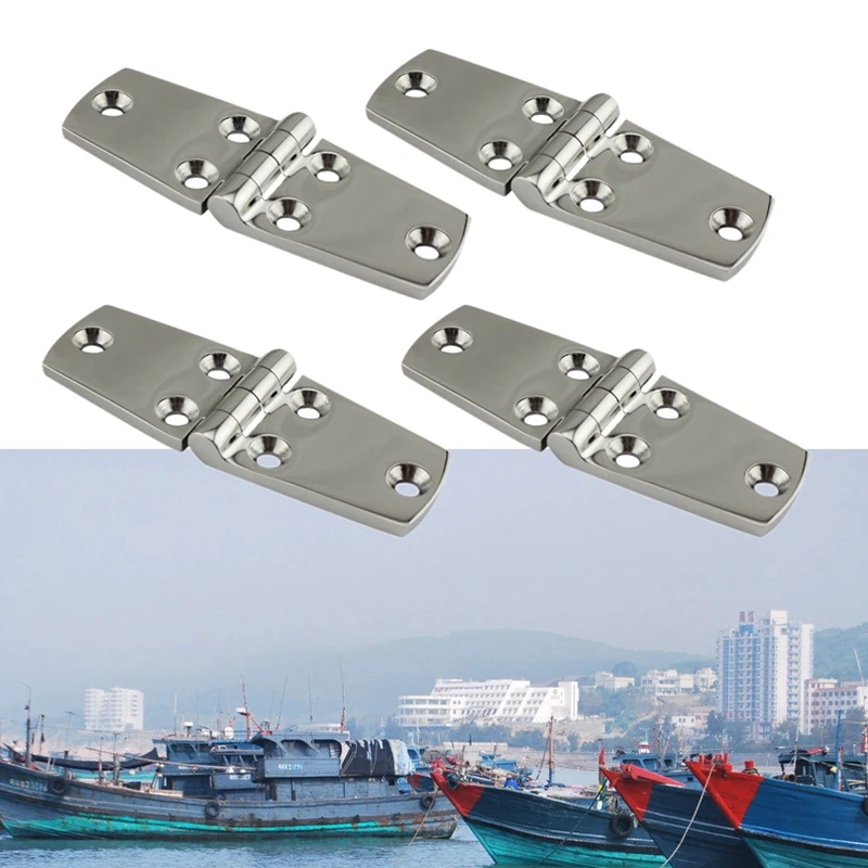 4Pcs Stainless Steel Boat Door Hinges Hardware Industrial Heavy Duty Hinge