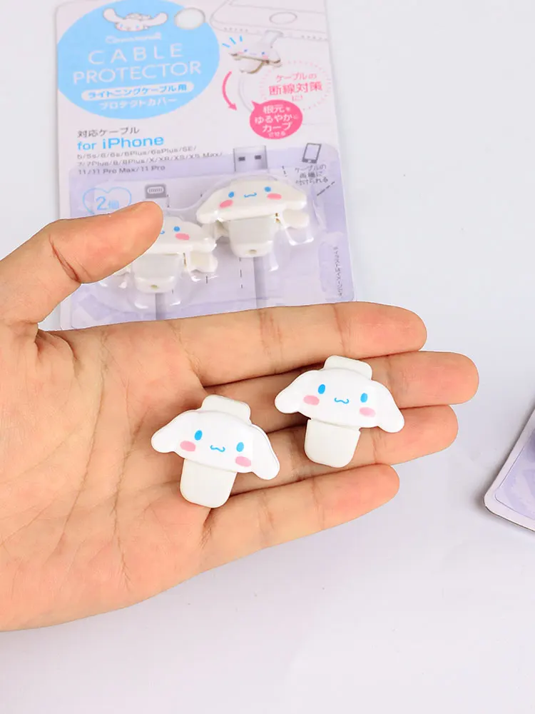 Kawaii Sanrio Bite Cable Protector My Melody Cinnamoroll Hello Kitty Cartoon Usb Cable Protector For Iphone Ipad Anti Fracture