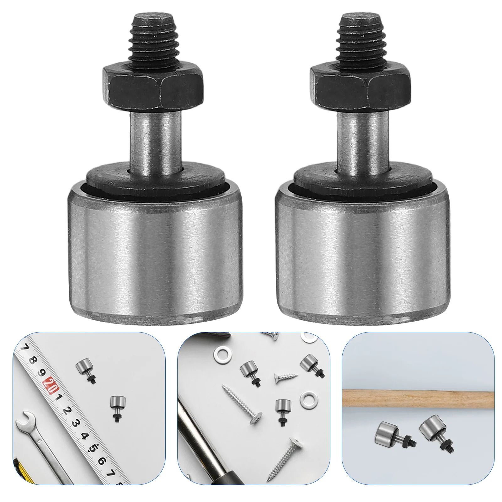 

4pcs Bolt Type Needle Roller Bearing Steel Cam Follower For Heavy Duty Applications Machine Tools Industrial Robots Rigid Runner