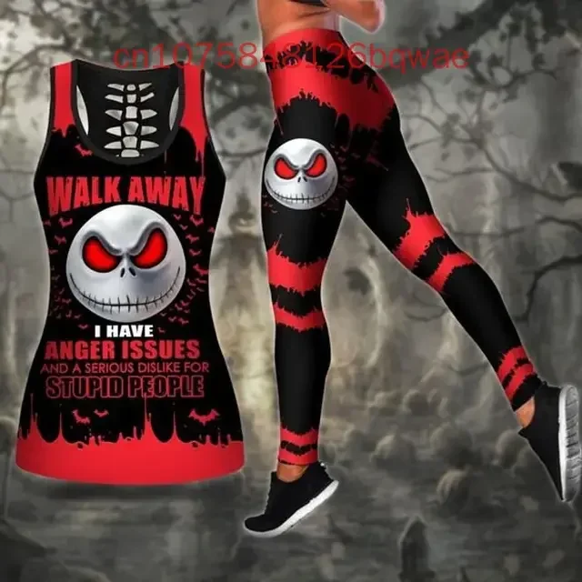 

Женский спортивный костюм для йоги и фитнеса, с жилетом и леггинсами