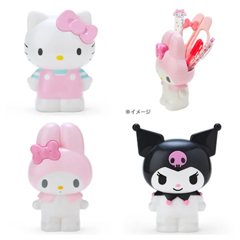 

Япония Sanrio мультяшный персонаж Стайлинг держатель для ручки Kitty Melody Kuromi Cinnamoroll настольный орнамент студенческие фигурки модель игрушки