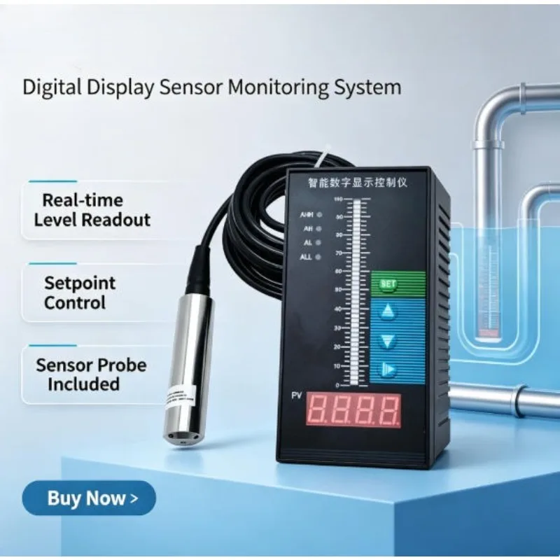 SEWAGE WASTE TANK UNDERWATER WATER LEVEL PRESSURE SENSOR WITH SCREEN SWITCH ALARM PRESSURE TRANSMITTER PRICE