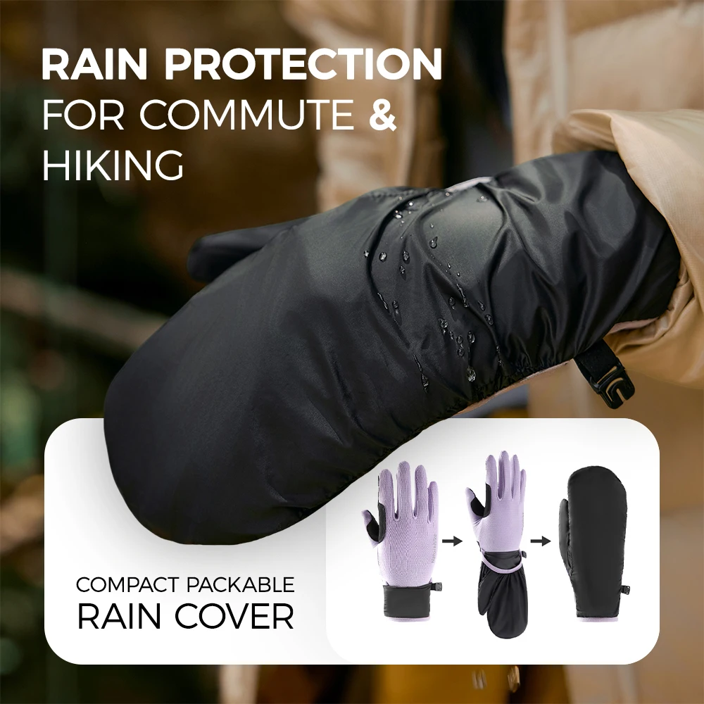 Naturehike 2026 New Rain Cover Touch-Sensitive Non-Slip Warm and Breathable Gloves Outdoor Hiking&Camping Touchscreen Gloves