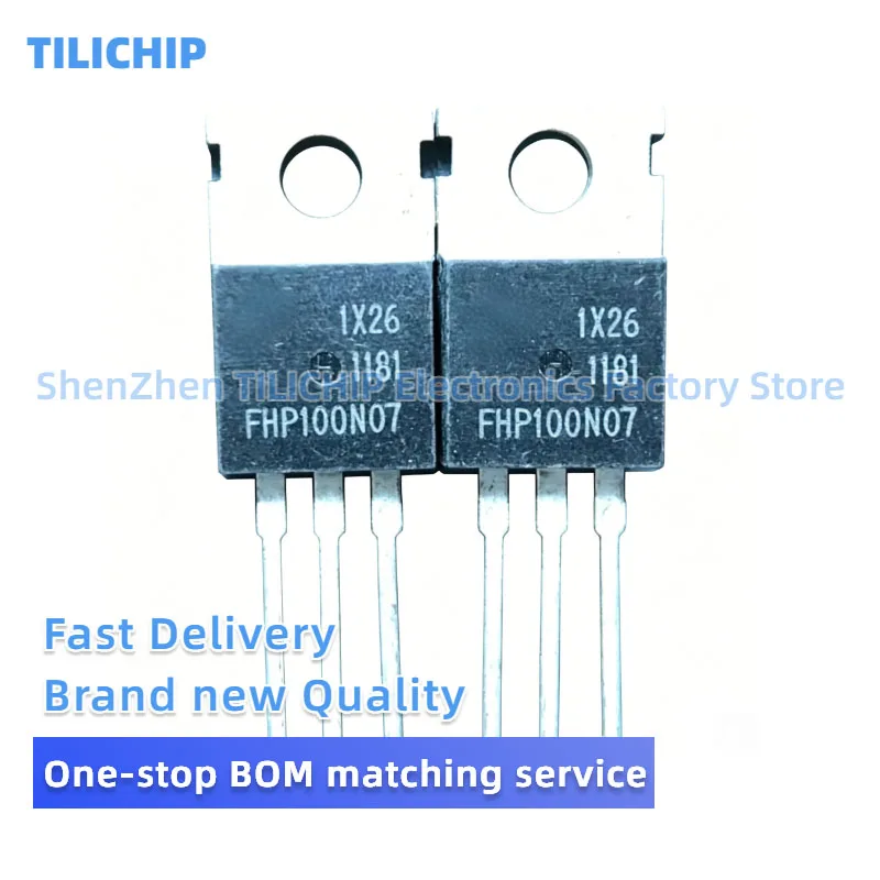 5PCS-10PCS/Lot Brand new FHP100N07 TO-220 MOS 75NF75