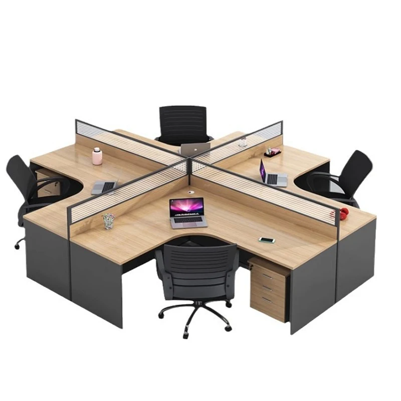 

# Modern Expandable L-Shaped Computer Desk Adjustable Panel Eco-Friendly For Multi-Person Home Office Office Building Workstatio