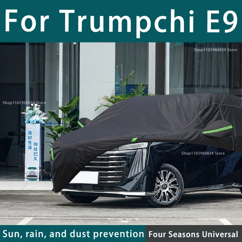 

For Trumpchi E9 210T Full Car Covers Outdoor Uv Sun Protection Dust Rain Snow Protective Anti-hail Car Cover Auto Black Cover