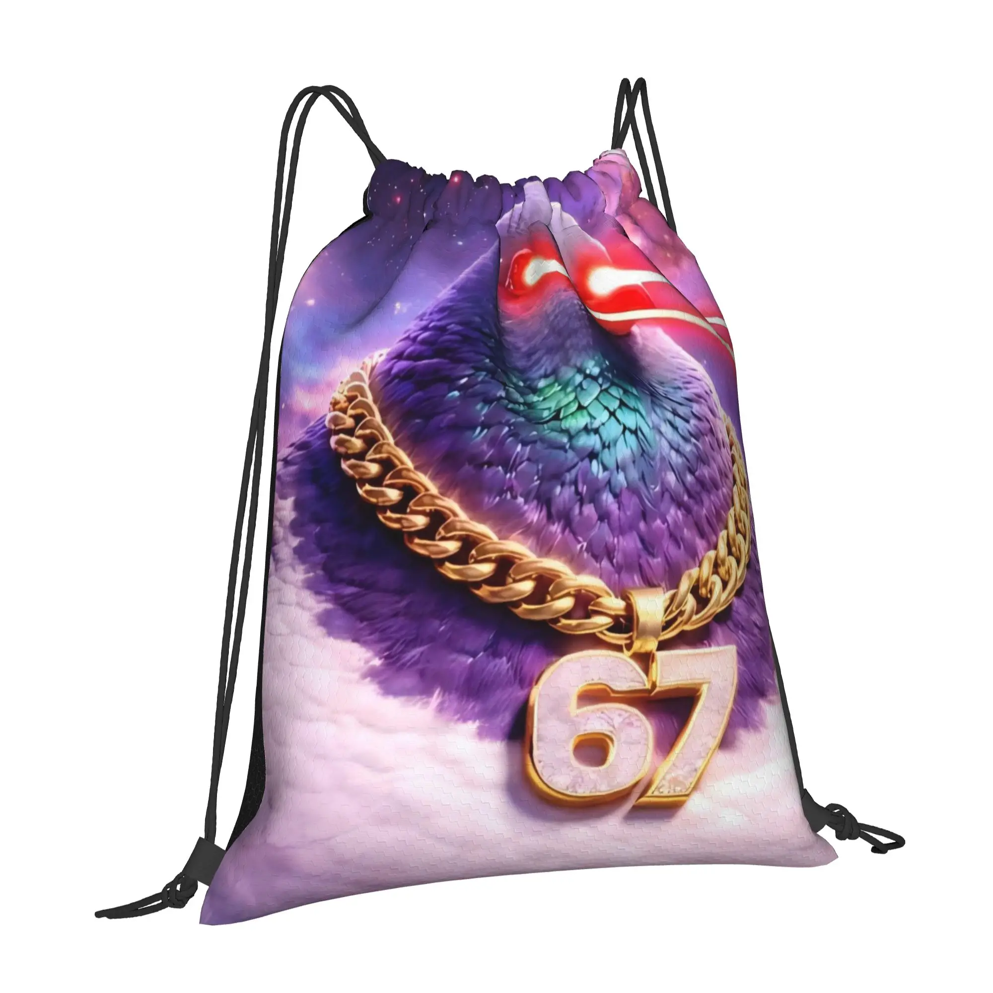 Space Laser Pigeon 67 67 Drawstring Bags Travel Unisex Storage Organize Bundle Pocket Rope Bag