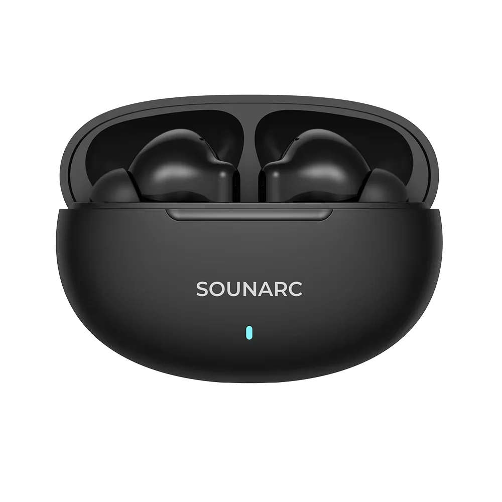 SOUNARC Q1 Earbuds Bluetooth 5.3, 28 Hours of Playtime, Crystal Clear Call, Smart Touch Control, Fast Auto Pairing, Voice Access