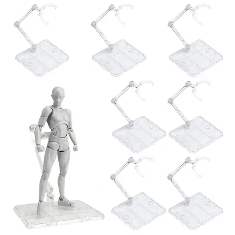 Clear Action Figure Stand,Assembly Action Figure Display Holder Base Doll Model Support Stand for HG RG SD SHF Gundam 1/144 Toy