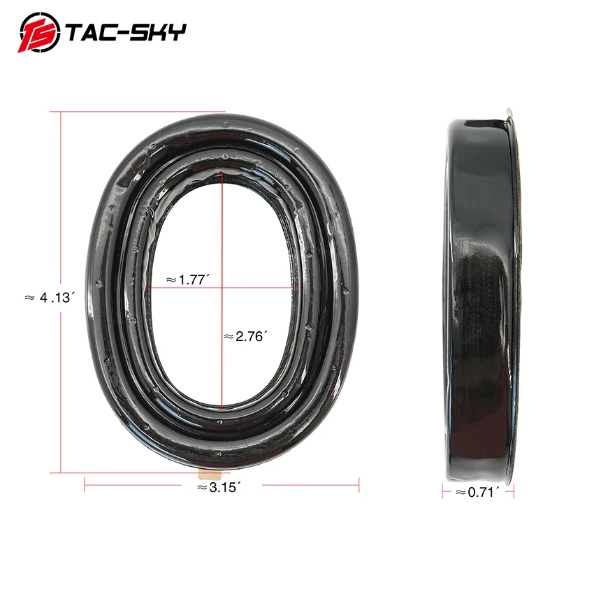 TS TAC-SKY Tactical Ear Pads Electronic Shooting Silicone Ear Muffs Compatible with Comtac/Sordin Tactical Headphones