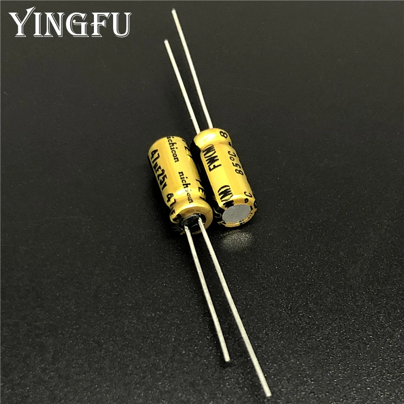 10pcs 47uF 25V NICHICON FW Series 5x11mm 25V47uF Audio Aluminum Electrolytic Capacitor