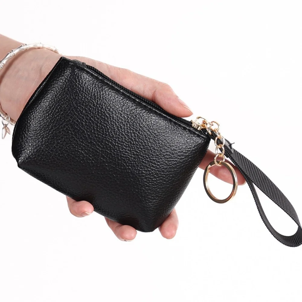 Coin Purse Sturdy Zipper Coin Purse Clutch Bags Fashionable Pu Leather Coin Bag For Shopping Travelling Pocket