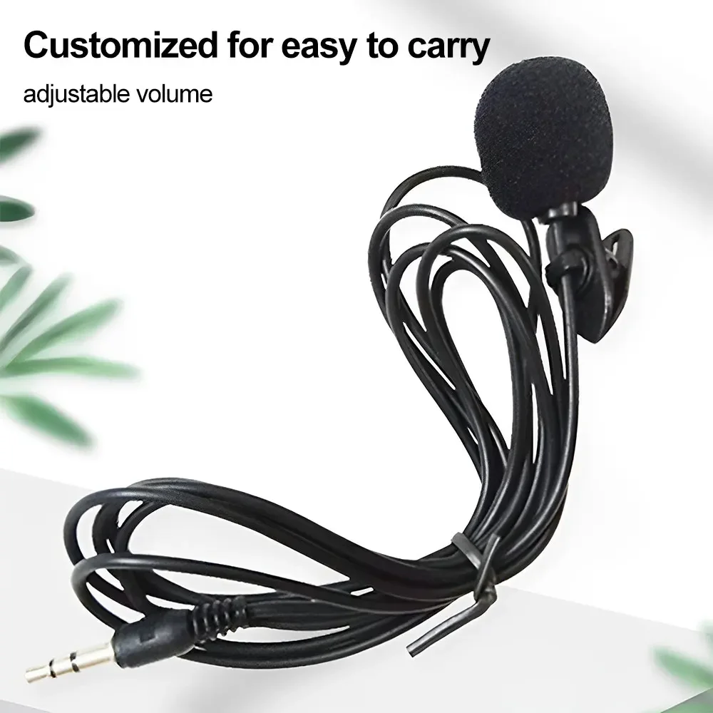New Clip-on Microphone Mini Lavalier Mic Microphone 3.5mm Portable Mini Microphone For Mobile Phone PC Recording Conference