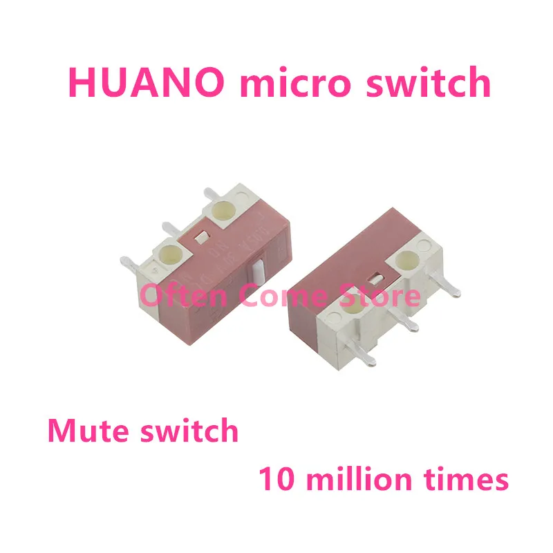 1Pcs HUANO Micro switch New Mute switch 10 million clicks life computer mouse