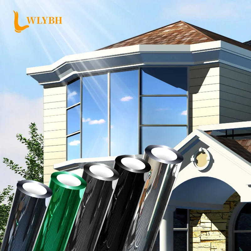 House Window Privacy Tint Film Anti Uv Heat Vinyl Glass Foil Anti Look Mirror Screen Stickers Rolls Insulation Protection Tool