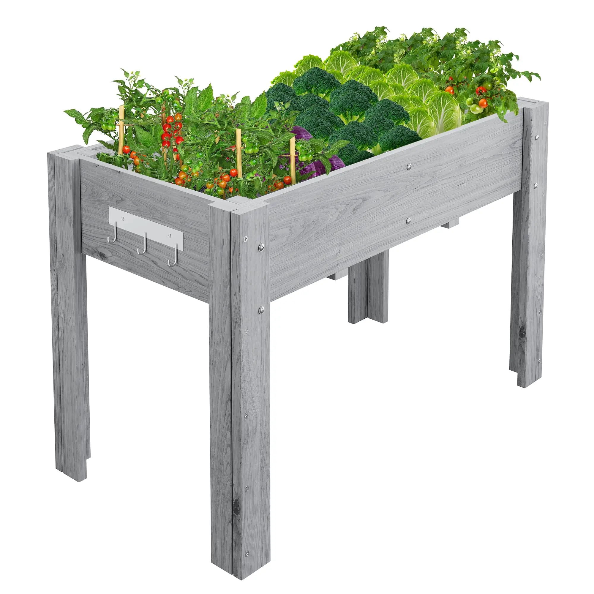 Elevated Wooden Raised Garden Bed for Outdoor and Indoor
