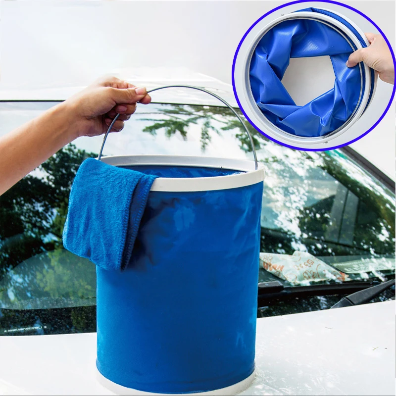 Folding Bucket Collapsible Water Bags Outdoor Foldable Camping Fishing Container Car Mop Bowl Sink Washing Bucket Washbasin