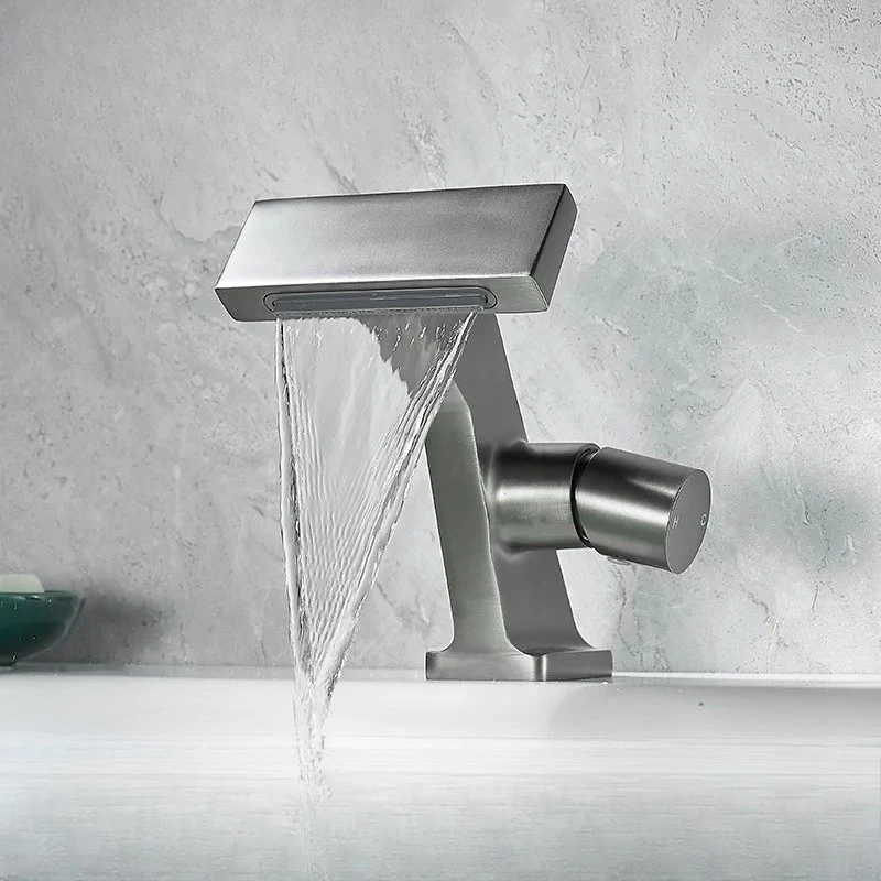 

Bathroom Cabinet T-Shaped Single Hole Faucet - Hot & Cold Creative Simple Washbasin Faucet, Waterfall Basin Tap, Easy Install