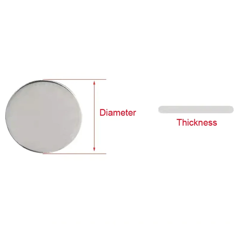 20Pcs Diameter 13/14/15/16/18/20mm Thick 1mm-3mm 304 Stainless Steel Round Plate Disc Pad Plate Sheet Circular Flat-plate Washer