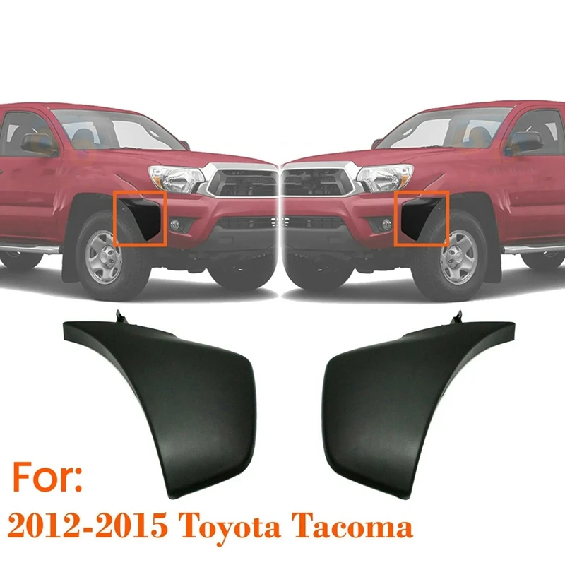 New Front Bumper Fender Ends Extensions Set Matte Black For Toyota TACOMA 2012-2015