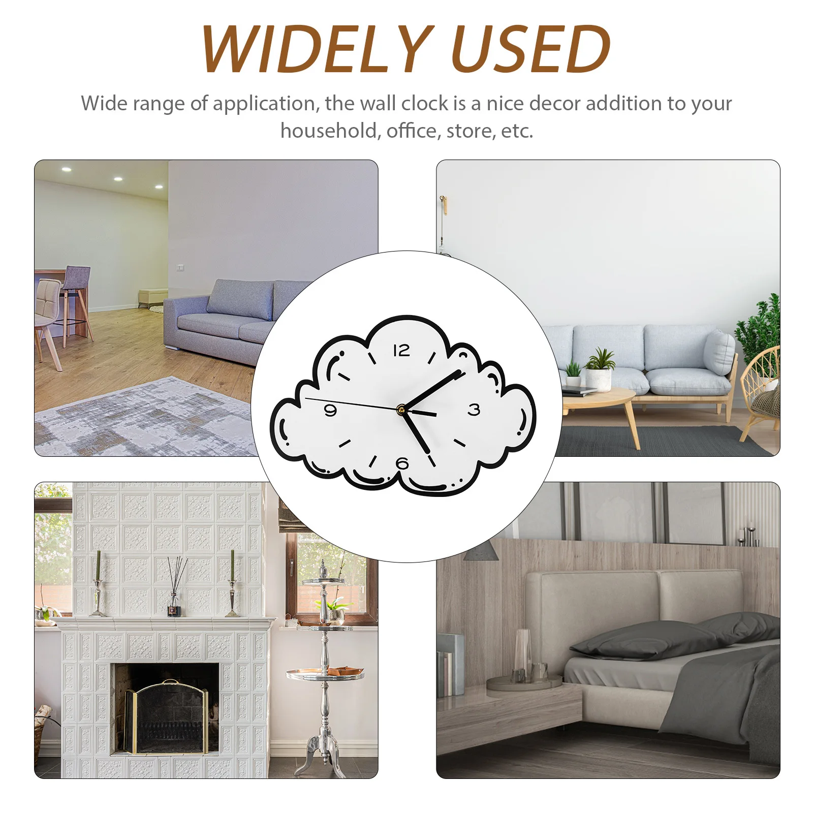 

1pcs Silent Digital Wall Clock Cloud Shape Acrylic Mute For Home Living Room Office Decor Classroom Wall Hanging Clock