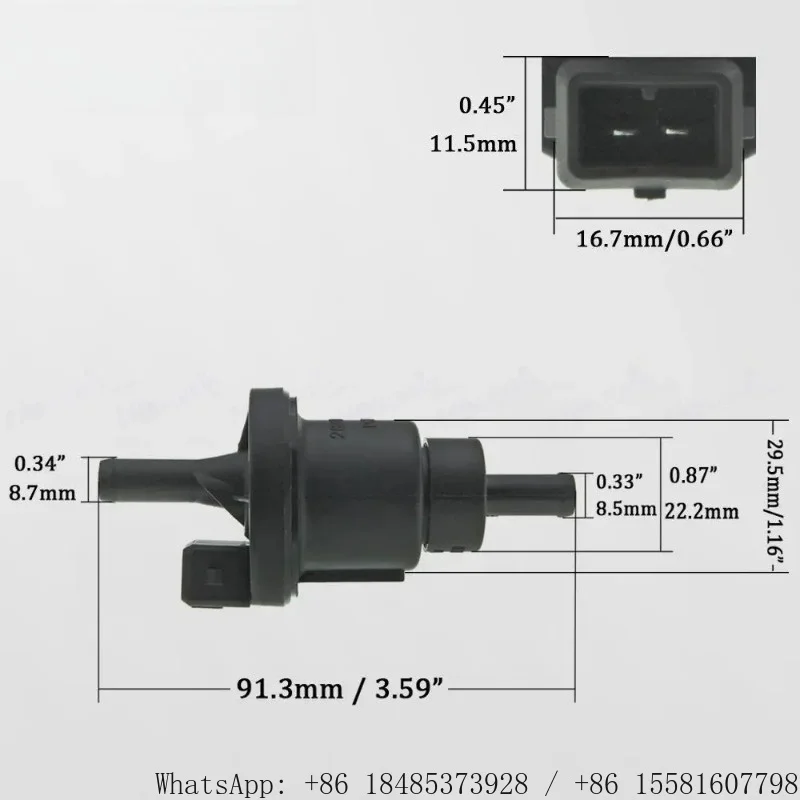 Vapor Canister Purge Solenoid Valve 28910-22040 Replacement Fit 1995-2010 Tiburon Sonata Optima Auto EVAP Emission Control Part