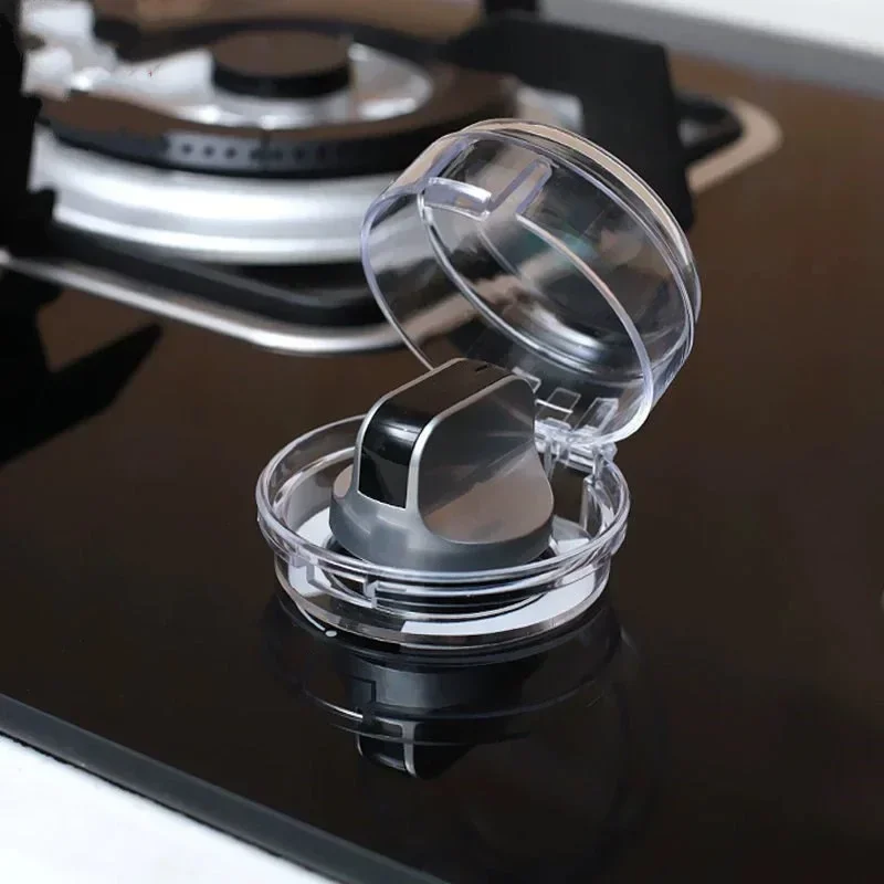 

2 Pcs Switch Cover Child Proof Stove Oven Knob Covers Gas Stove Knob Cover Oven Child Safety Lock Clear/Black Stove Guard Proof