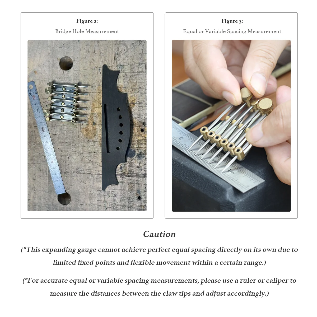 Best Offer Guitar String Bling Expanding Sewing Gauge Equal-Spaced Variable-Pitch Measuring Tool