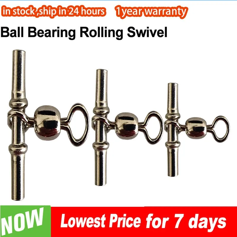 Émerillons à pression en acier inoxydable pour pêche à la carpe, connecteur solide, roulement à billes, accessoires de pêche, 100 pièces par lot