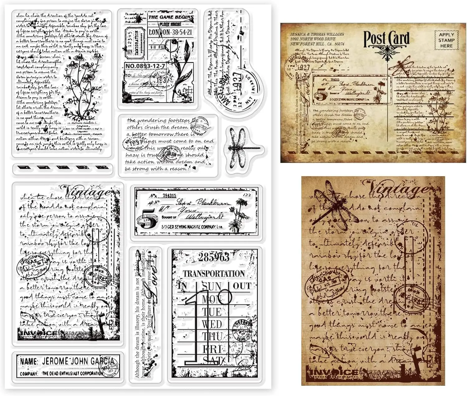 Винтажные прозрачные штампы для рукописного ввода для декора для скрапбукинга «сделай сам», винтажные поздравления с ромашками и стрекозой, подарки, прозрачный штамп Винтажные прозрачные штампы для рукописного ввода для декора для скрапбукинга «сделай сам», винтажные поздравления с ромашками и стрекозой, подарки, прозрачный штамп