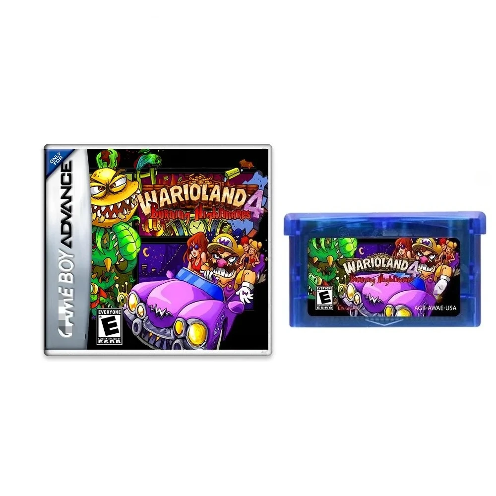 GBA Game Cartridge Wario Continent 4 - Burning Nightmare   English Game