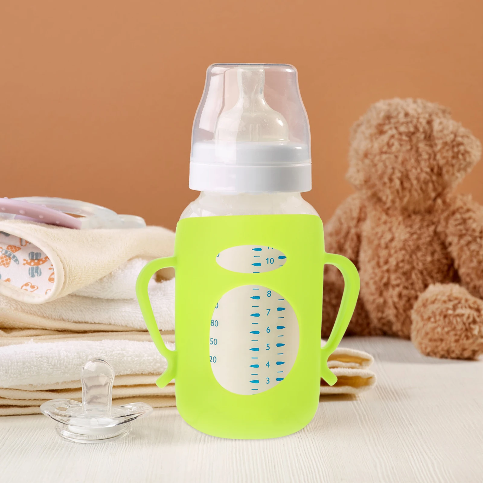

Silicone Feeding-Bottle Cover Drop Resistance Wide Mouth 160ml Protective Baby Feeder Soft Durable Colorful Anti-Damage