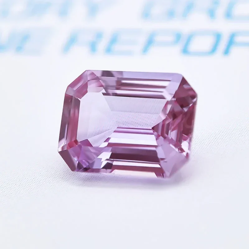 Lab Grown Alexandrite Emerald Cut Change Color Stone DIY Ring Necklace Earrings Main Materials Selectable Certificate 3