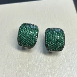 Bilincolor Vintage Green Earring for Women with English Lock