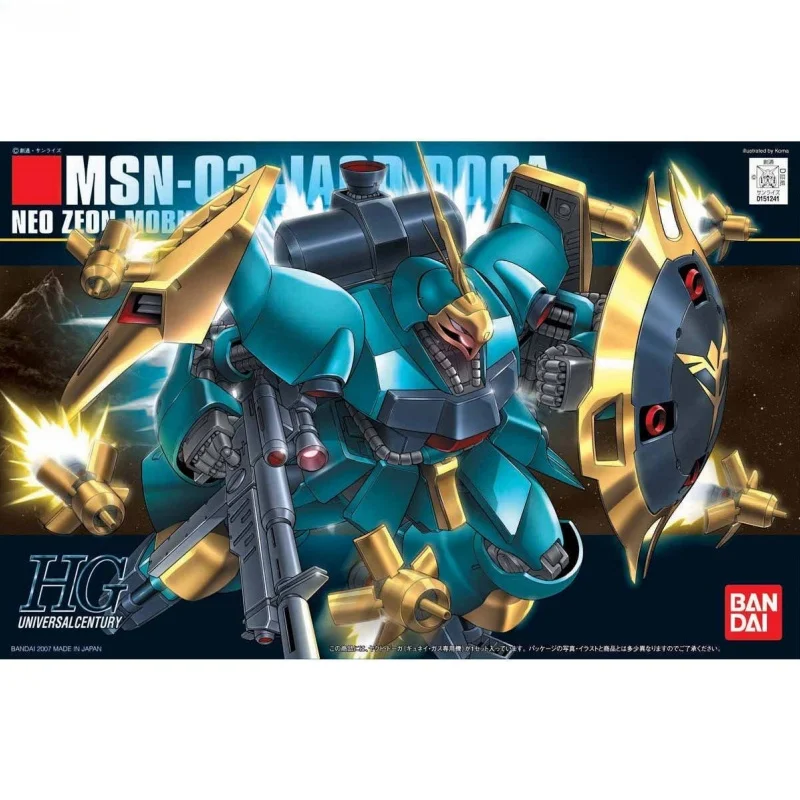 BANDAI-figuras de acción de plástico para niños, Kit de modelos de Anime HG 1/144, MSN-03, figuras de acción de plástico, figuras de Anime, Robot de calidad, regalo