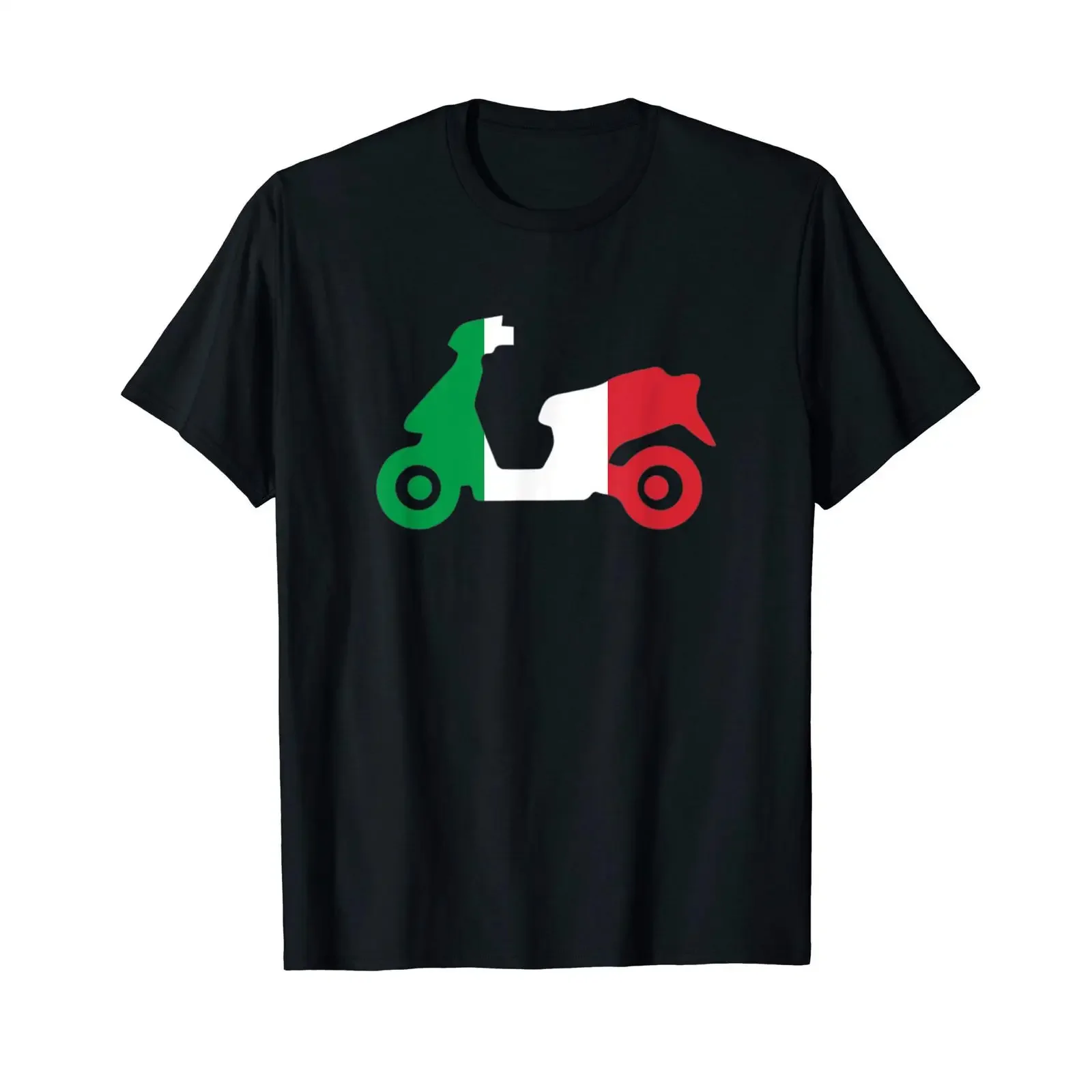 Moped Scooter Italy Flag T Shirt vintage Washed fashion Top For Everyday Wear Versatile Soft graphic Slightly streetwear