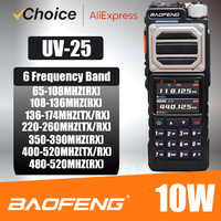 Baofeng Official Store 10KM Walkie Talkie UV-25 10W 999Ch Multi-band Amateur FM Radio Freq Copy NoAA Weather Forecast 2800mAh