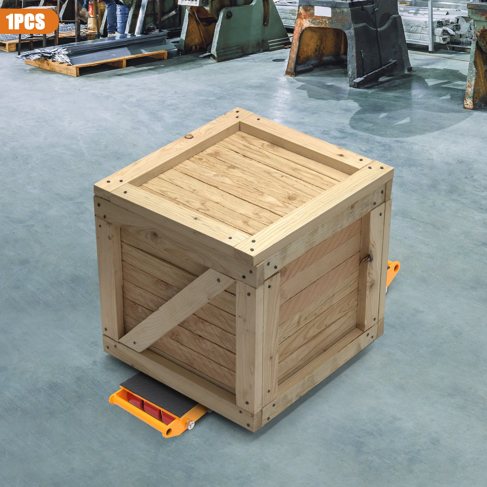 Heavy Equipment Yellow - 15 Ton Capacity Machinery Mover Dolly,