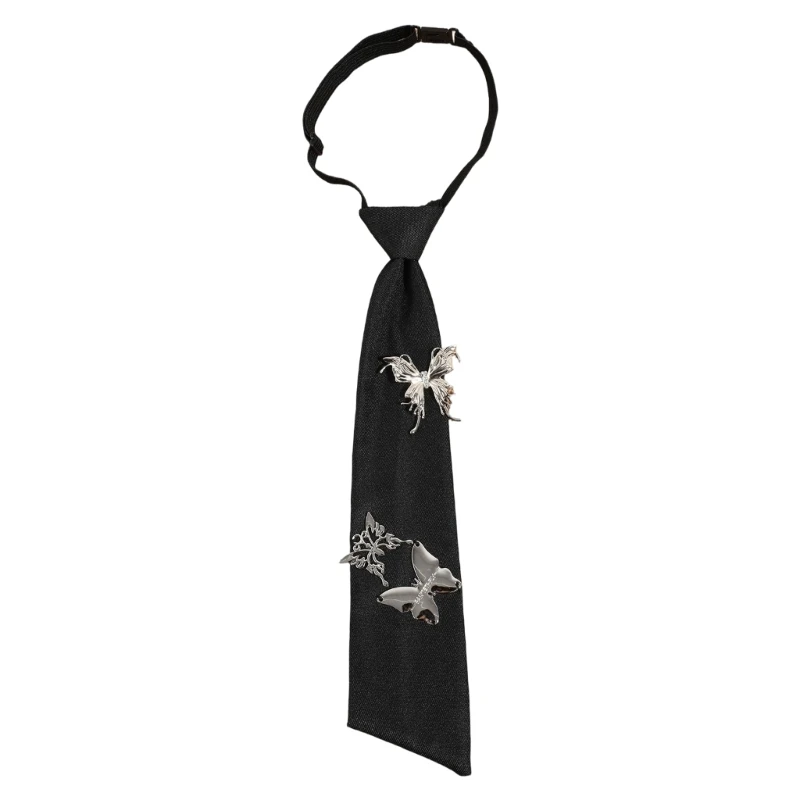Unisex Butterfly Necktie Easy Wear Office Tie Durable Polyester Fabric Neckwear Perfect For Dating Celebration
