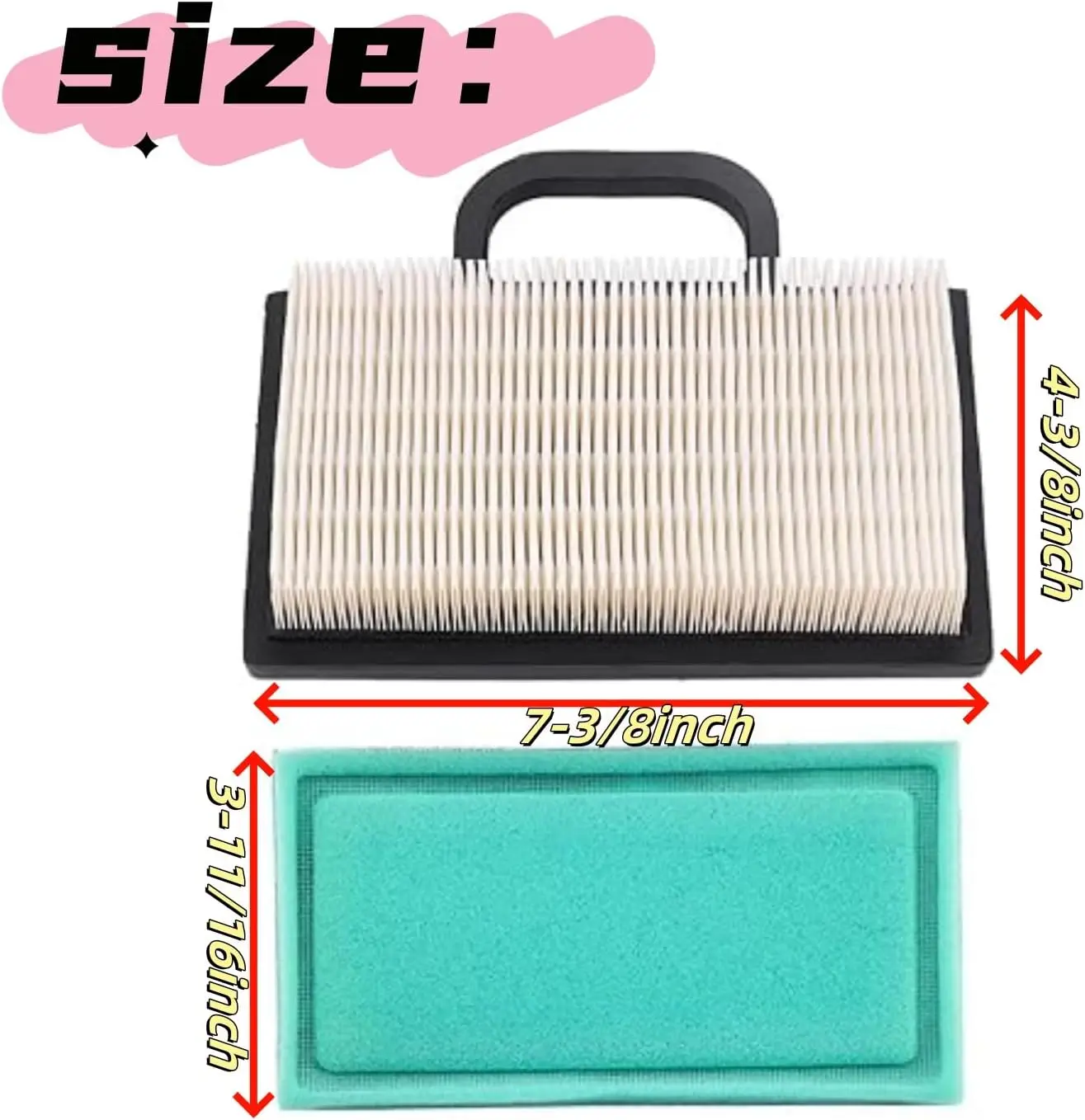 698754 Air Filter 492932 Oil Filter Fits for Briggs and Stratton 499486 499486S 695667, LA135 Tune Up Maintenance Service Kit fo