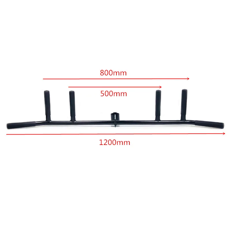 Home Gym Barbell Attachment Hand Grips Fitness Rowing V-Bar Core Strength Training Accessories Deadlift Squat T/V-Bar Handles