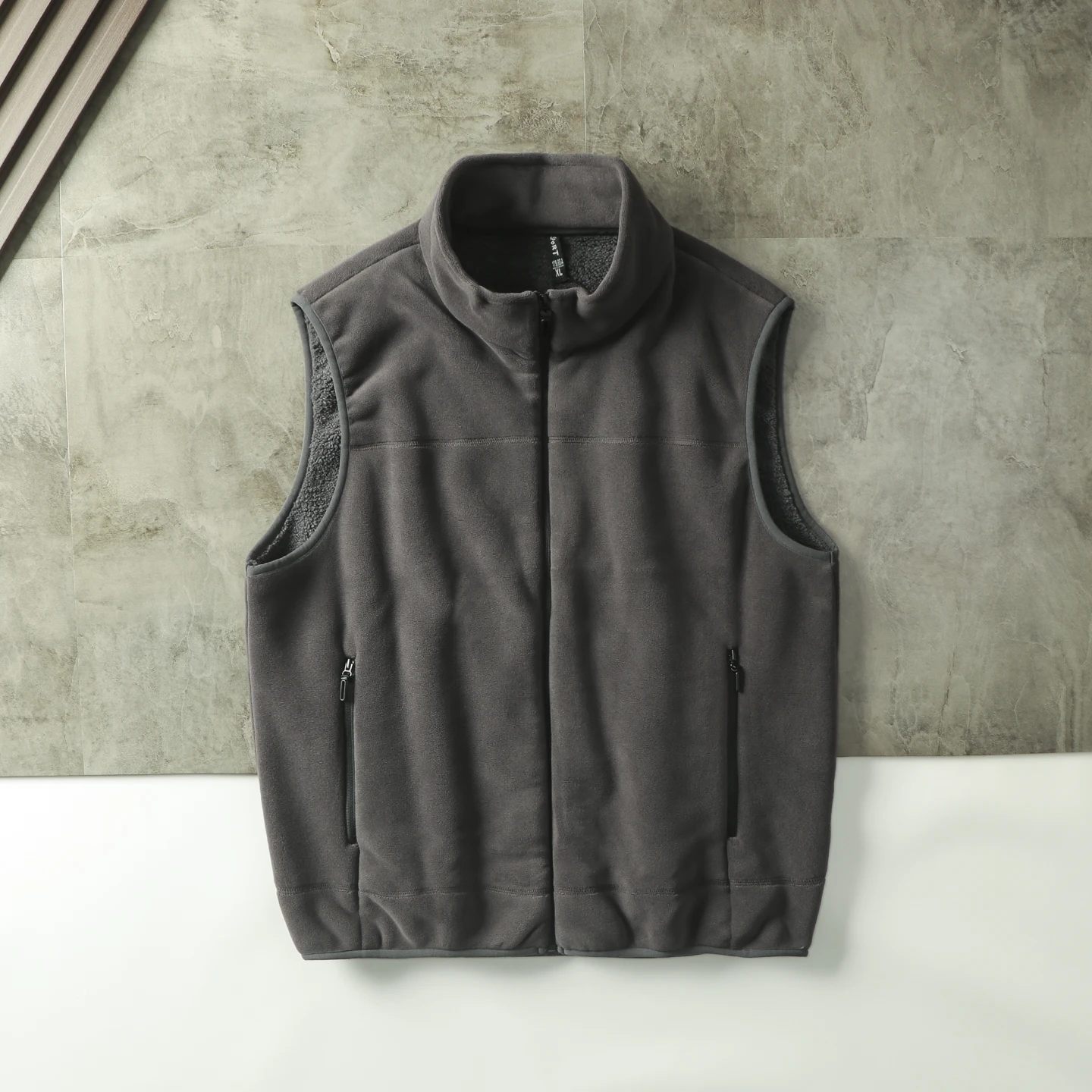 

Тяжелый флис! Мягкий и удобный! Новый осенне-зимний мужской ветрозащитный теплый однотонный жилет с воротником-стойкой, большие размеры 5XL 4XL