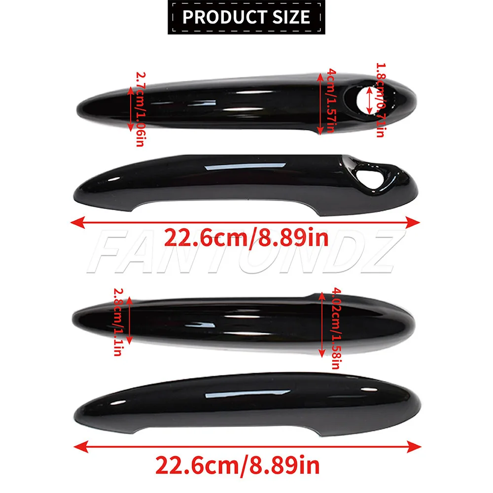 For BMW Mini R60 Countryman 4Pcs Exterior Door Handle Covers Trim Protective Glossy Black 51219800937 51219800938 Accessories