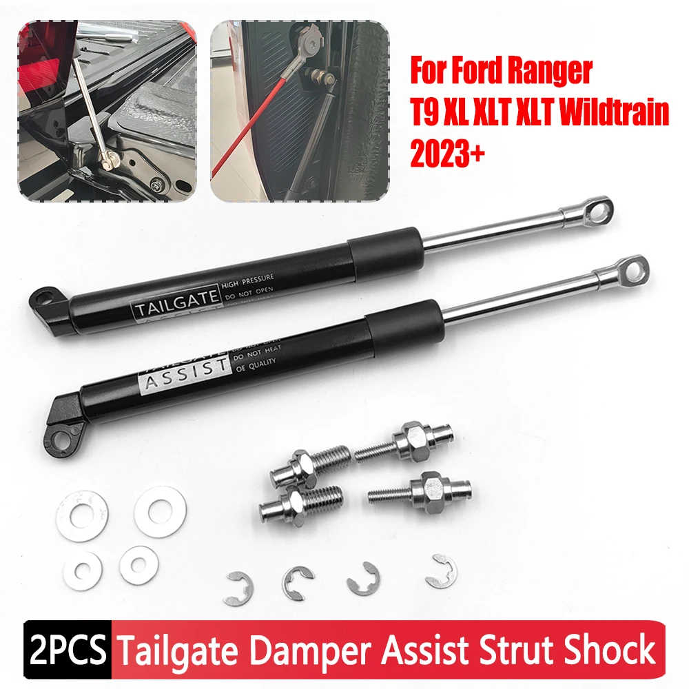 Rear Tailgate Damper Assist Strut Shock Slow Down Damper Rear Hood Struts Lift Supports for Ford Ranger T9 XL XLT XLT 2023 2024