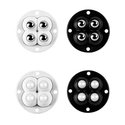 4pcs Mute Rollers For Furniture Self Adhesive 2/3/4 Beads Ball Wheels Universal Pulley 360° Rotating Wheels for Bins Storage Box
