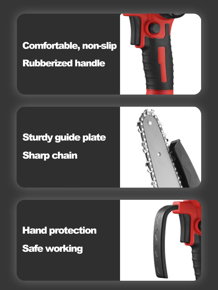 MINI Chainsaw 6In ไร้สายไม้มือถือสวนเลื่อยไฟฟ้าตัดเครื่องมือ Fit Makita/Dewalt/Milwaukee 18V แบตเตอรี่